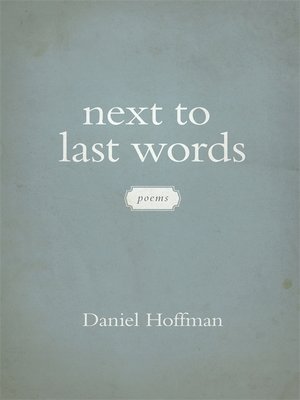 cover image of Next to Last Words